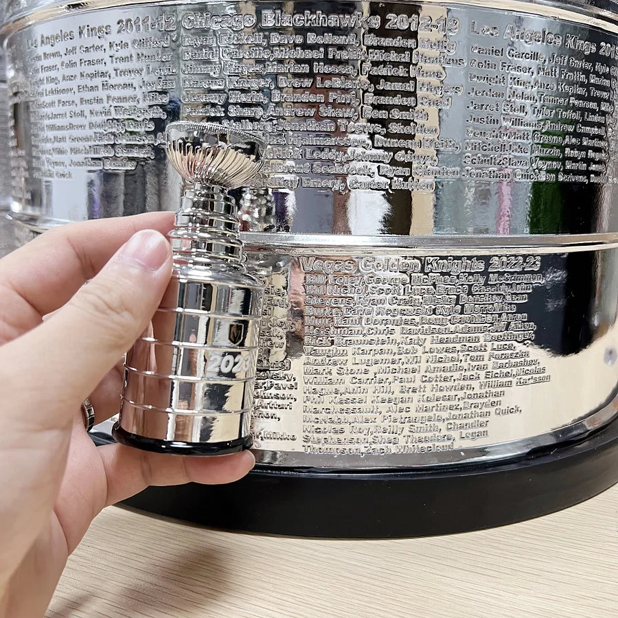 [Metal Version 90cm Height] NHL Stanley Cup Trophy Full Size With All Champions Engraved
