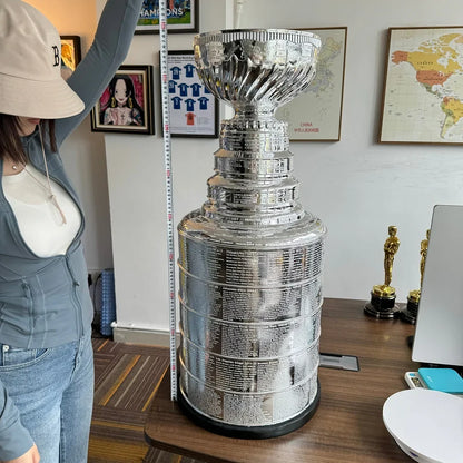 [Metal Version 90cm Height] NHL Stanley Cup Trophy Full Size With All Champions Engraved